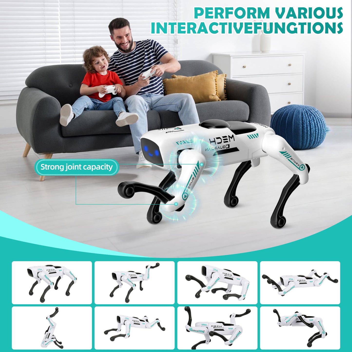 Smart Robot Dog — Voice Control, 30+ Actions & App Programming