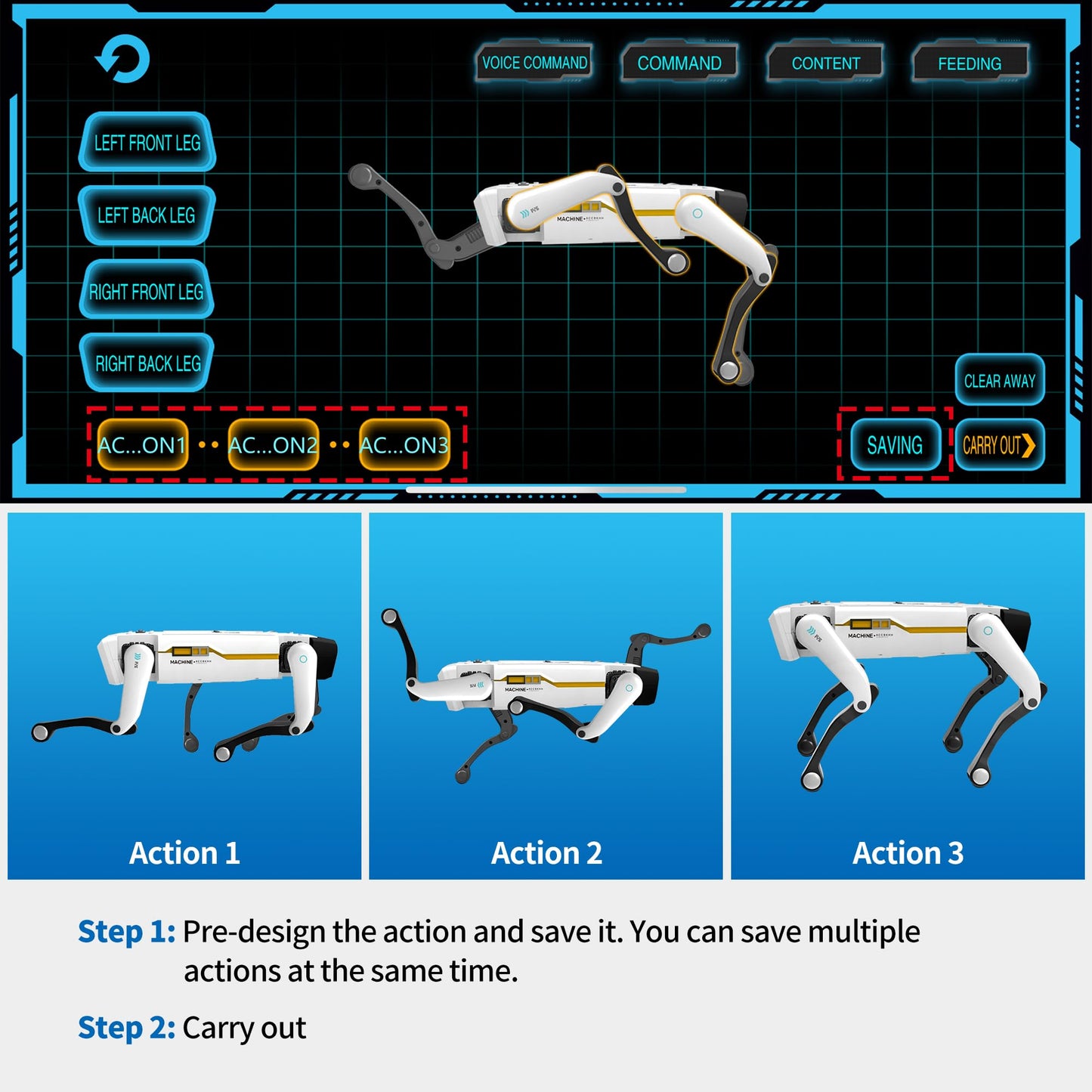 Smart Robot Dog — Voice Control, 30+ Actions & App Programming
