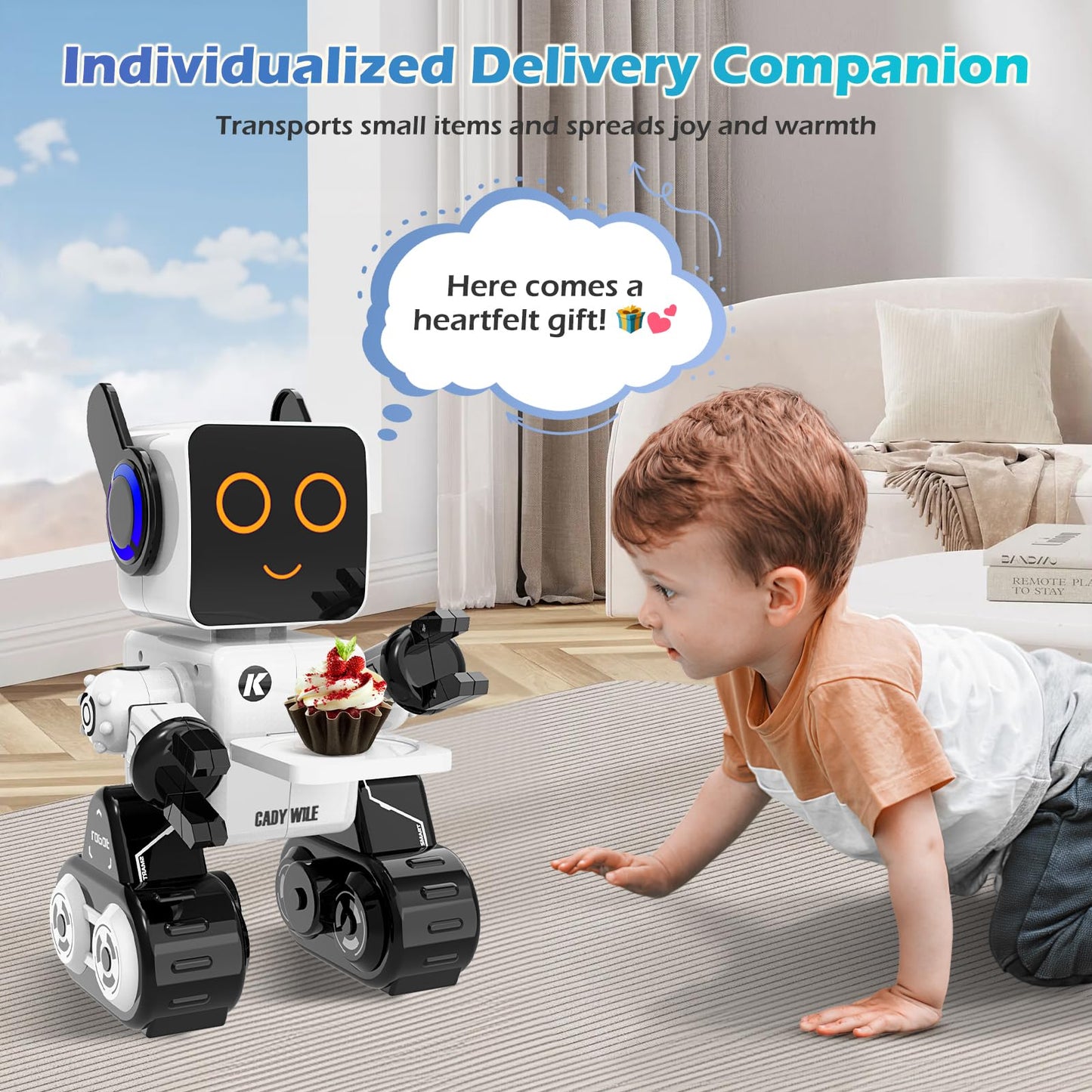 HBUDS RC Robot Toy — Dancing, Singing, Voice Recording & Built-In Coin Bank for Kids