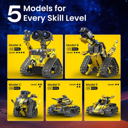 Sillbird 5-in-1 Robot Building Kit — 488 Pieces