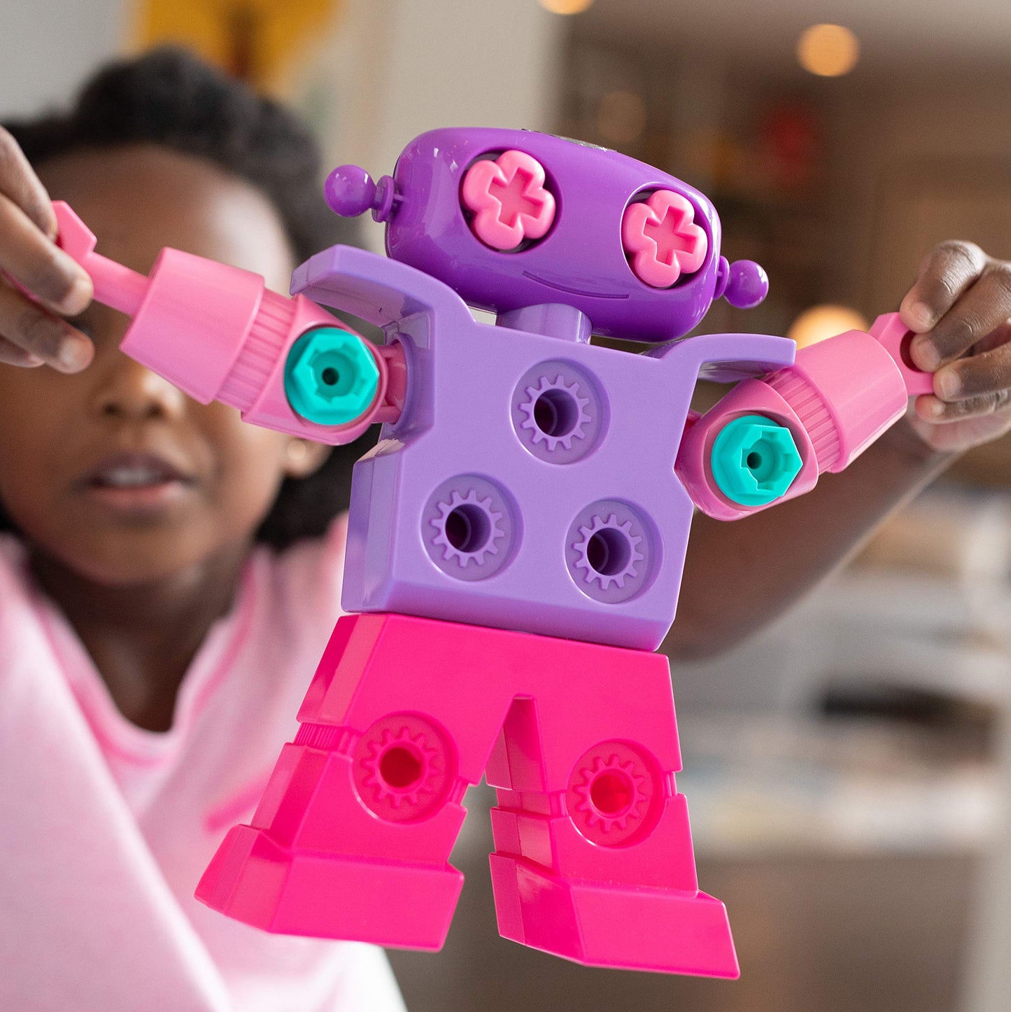 Design & Drill Robot — Take-Apart STEM Building Toy with Real Screwdriver for Kids Ages 3+
