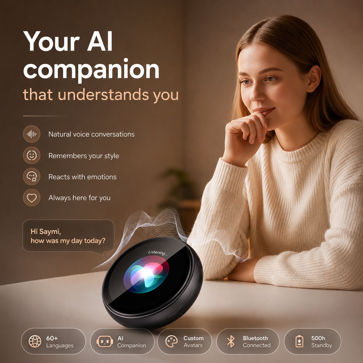 AI Smart Badge - Emotional Companion