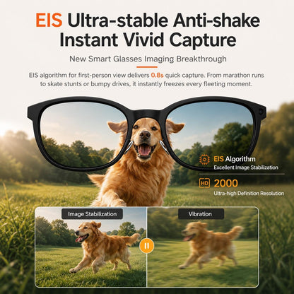 AI Smart Glasses - Camera 8 MP, Real-Time Translation, Navigation